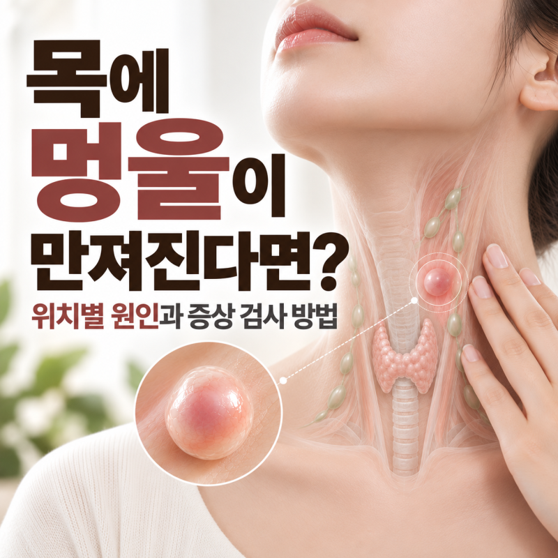[목에 멍울이 만져진다면?]위치별 원인과 증상 검사 방법