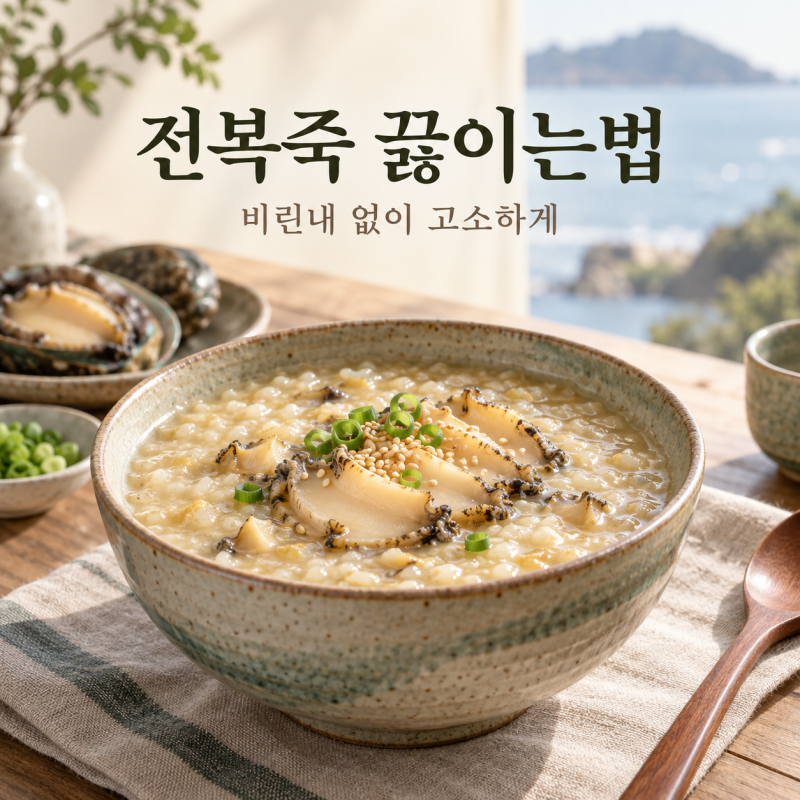 전복죽 끓이는법 비린내 없이 고소하게, 쌀과 물 기본 비율