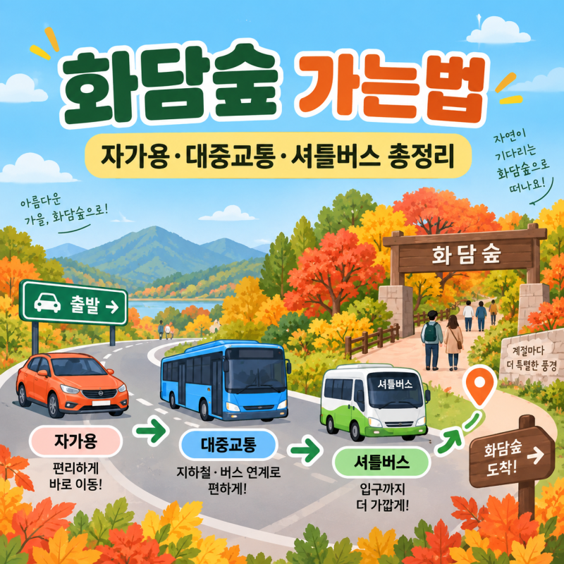 화담숲 가는법, 자가용·대중교통·셔틀버스 총정리
