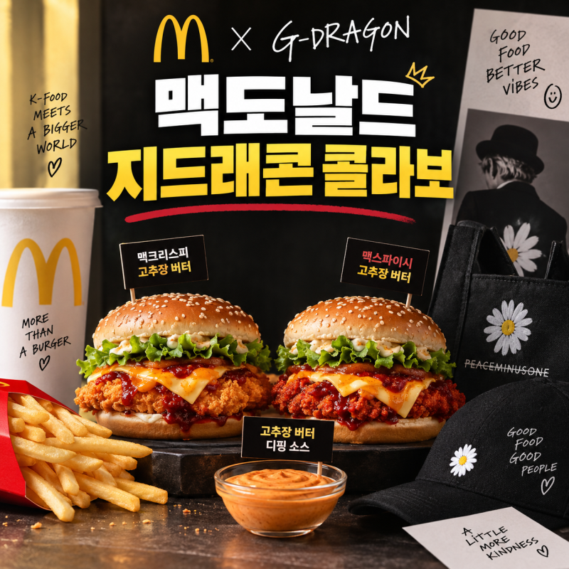 맥도날드 지드래곤 콜라보, 9월 17일 출시·피스마이너스원 굿즈는 언제?
