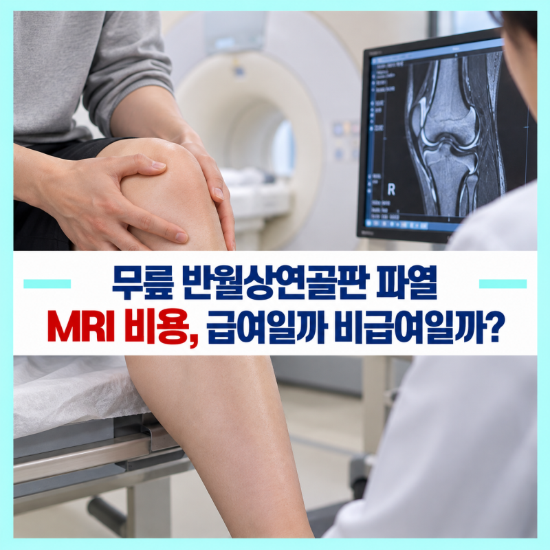 무릎 반월상연골판 파열 MRI 비용, 급여와 비급여는 무엇으로 갈릴까?