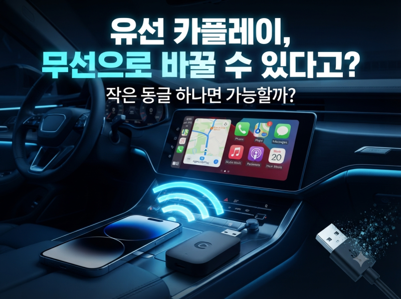 내 차는 유선인데 무선 카플레이로 바꿀 수 있을까?