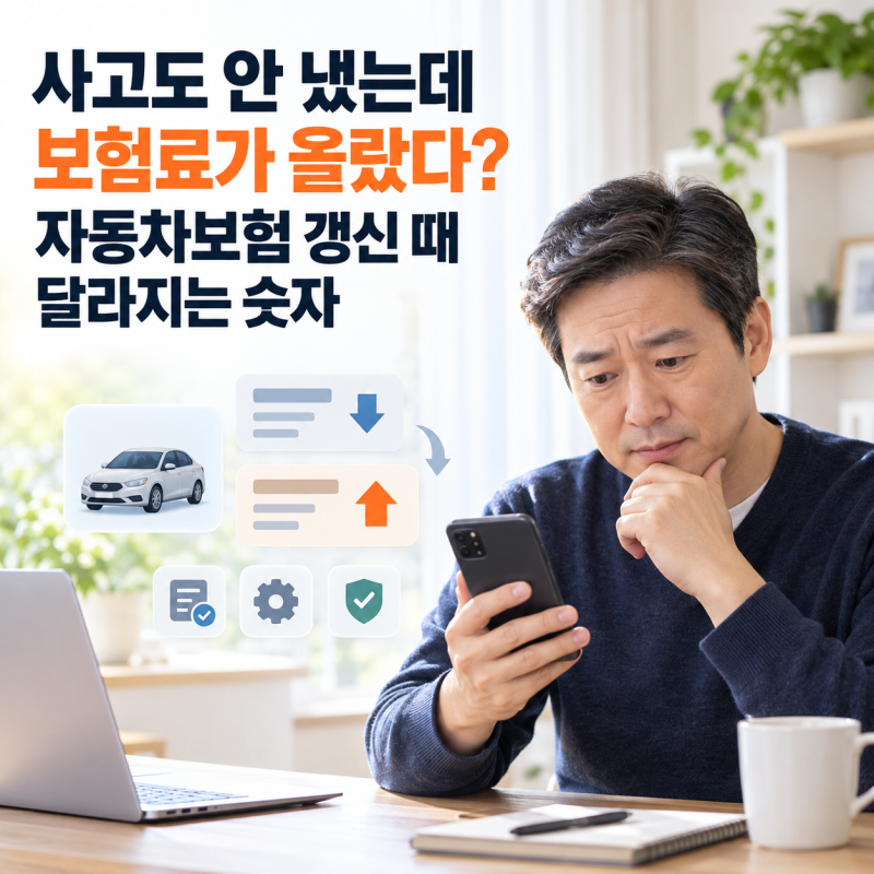 사고도 안 냈는데 보험료가 올랐다? 자동차보험 갱신 때 달라지는 숫자
