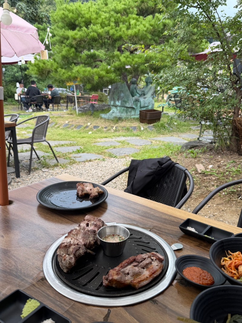 남양주야외바베큐 추천! 야장 분위기 미쳐버린 북한강참나무바베큐 남양주데이트
