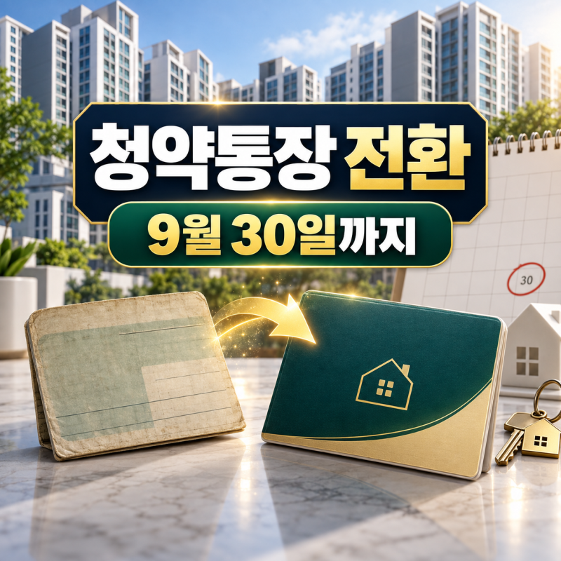 청약통장 전환 방법｜9월 30일까지 주택청약종합저축 장점·증여 유의점.
