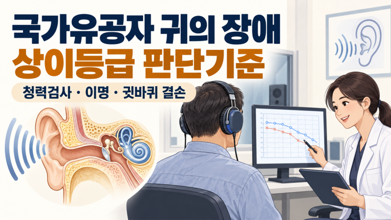 [행정사노우주] 국가유공자 귀의 장애 상이등급｜청력검사·이명·귓바퀴 결손, 행정사는 어....