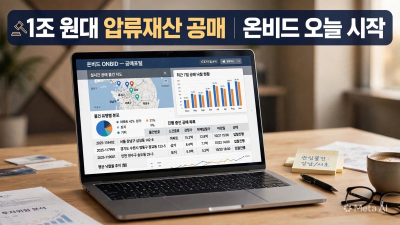 1조원대 아파트·토지 공매 오늘 시작｜온비드 2,871건, 시세보다 싸게 사는 법