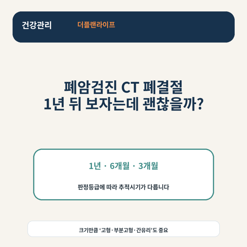 폐암검진 CT에 폐결절 6mm, 6개월 뒤 다시 보자는데 괜찮을까?