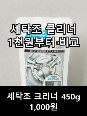 세탁조 클리너 비교 — 다이소 1,000원부터 유한락스까지