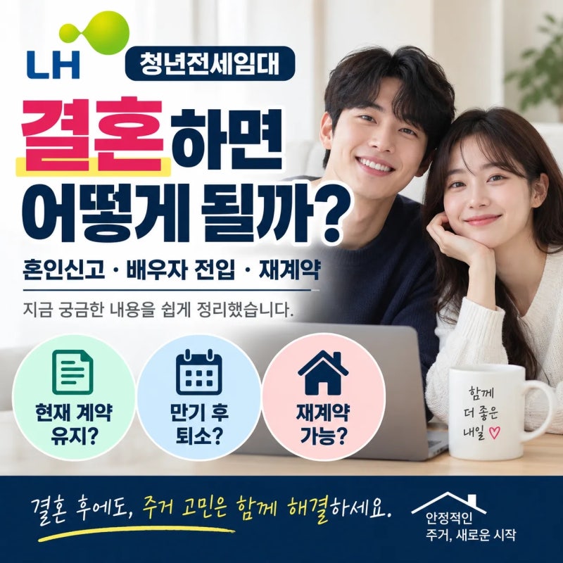 LH 청년전세임대 이용 중 결혼하면 어떻게 될까?｜혼인신고·배우자 전입과 재계약