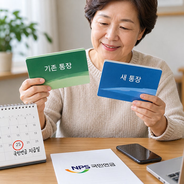 국민연금 받는 통장을 다른 은행으로 바꿀 수 있나요?