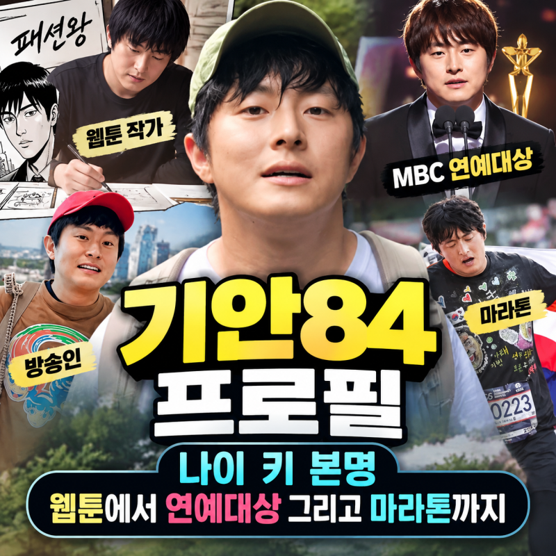 기안84 프로필 나이 키, 웹툰 작가에서 연예대상·마라톤까지