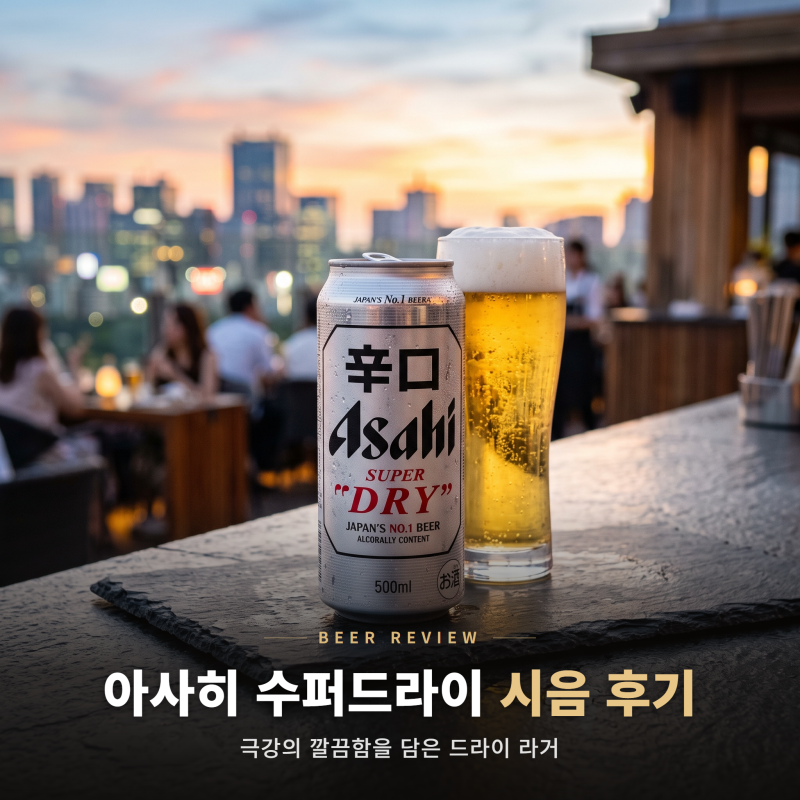 아사히 수퍼드라이 가격 시음 후기, 극강의 깔끔함을 담은 드라이 라거