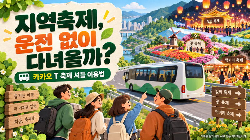 2026지역축제 '카카오T 셔틀이 데려다줌' 출발지·요금·예약 방법 총정리