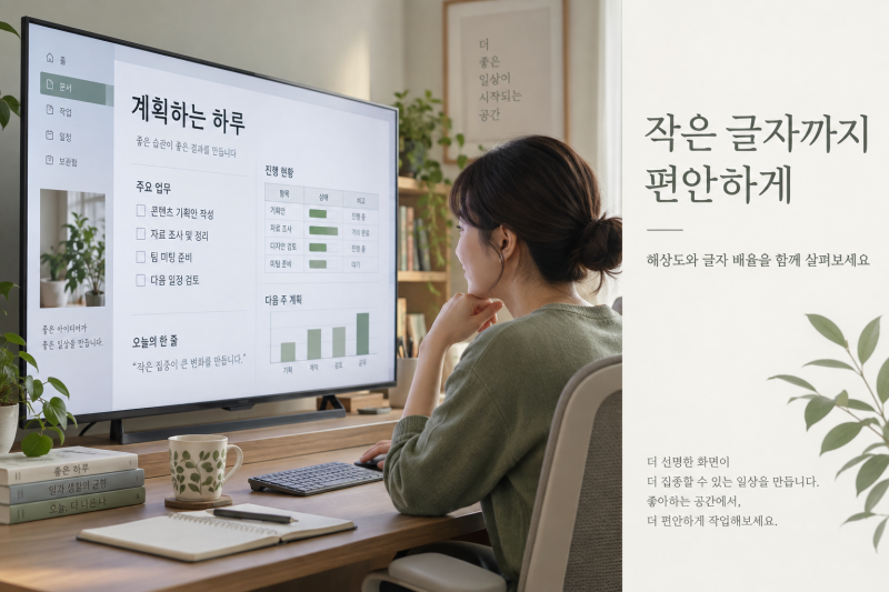 원룸 TV 모니터 겸용 고르는 법, 스마트 모니터와 32·43인치 TV 비교