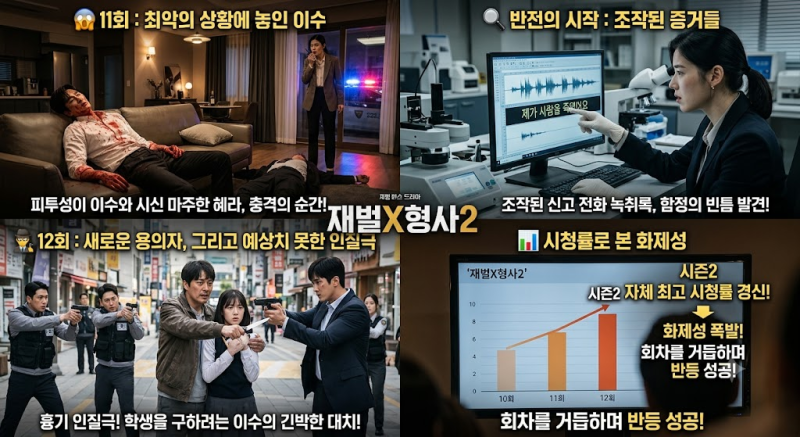 '재벌X형사2' 11~12회 리뷰! 완벽했던 함정, 그러나 무너지다