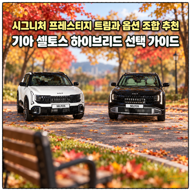 “시그니처 프레스티지 트림과 옵션 조합” 기아 셀토스 하이브리드 선택 가이드