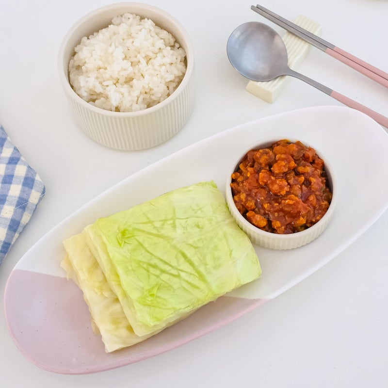 돼지고기 약고추장 양배추쌈 만들기 양배추 전자레인지 찌는법