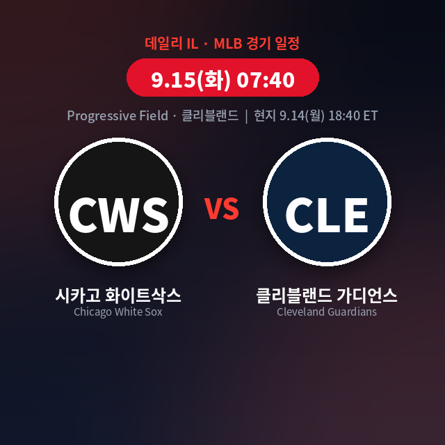 [데일리 IL] 9월 15일 MLB 경기별 부상자 명단 총정리