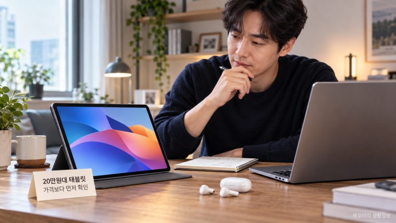 20만원대 안드로이드 태블릿 가성비 모델 스펙확인
