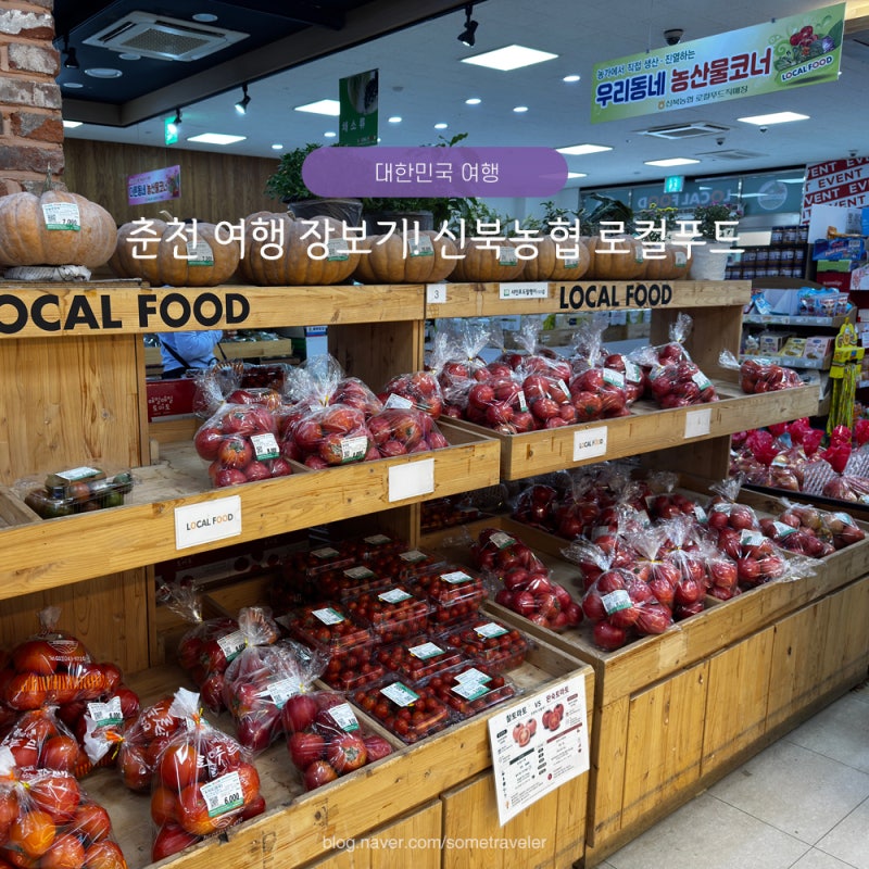 춘천 여행 장보기 추천, 신북농협 로컬푸드! 난각번호 1번 소양강 계란부터 싱싱한 토마토까....