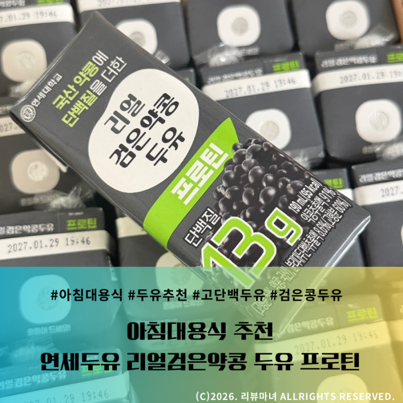 아침대용식 추천 | 연세두유 리얼검은약콩 두유 프로틴