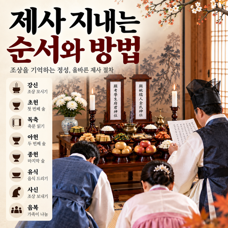 제사 지내는 순서와 방법, 기제사 절차·절하는 법·주의할 점 총정리