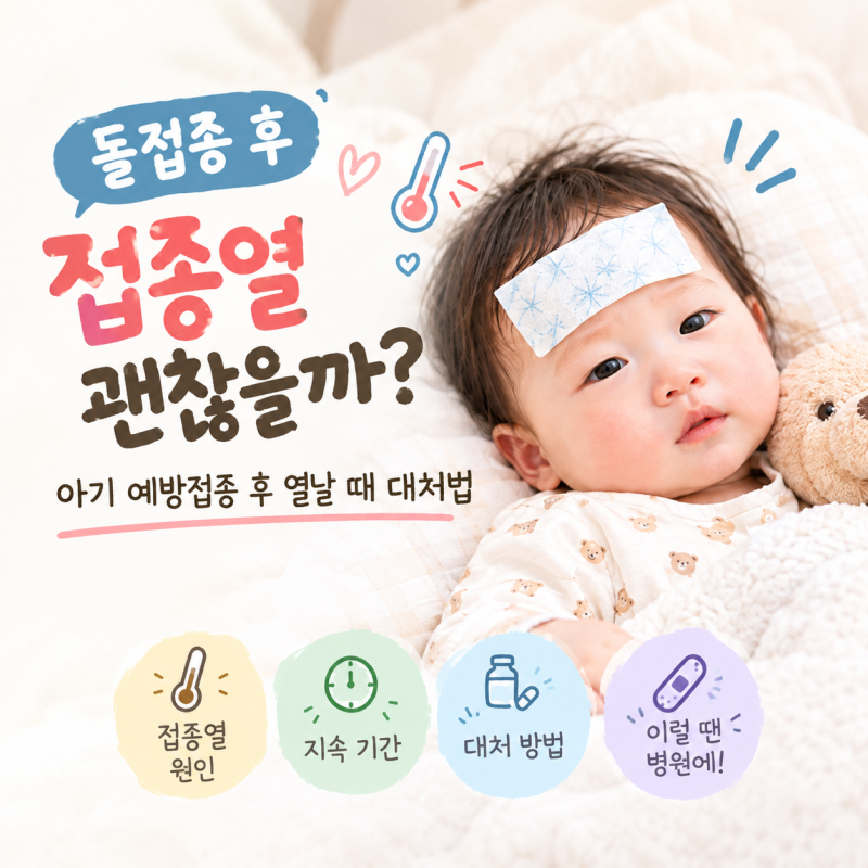 돌접종 후 접종열 괜찮을까? 아기 예방접종 후 열날 때 대처법