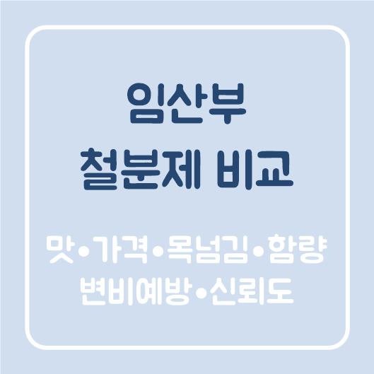 임산부 철분제 장단점 비교 (맛/가격/변비예방/함량/신뢰도/목넘김)