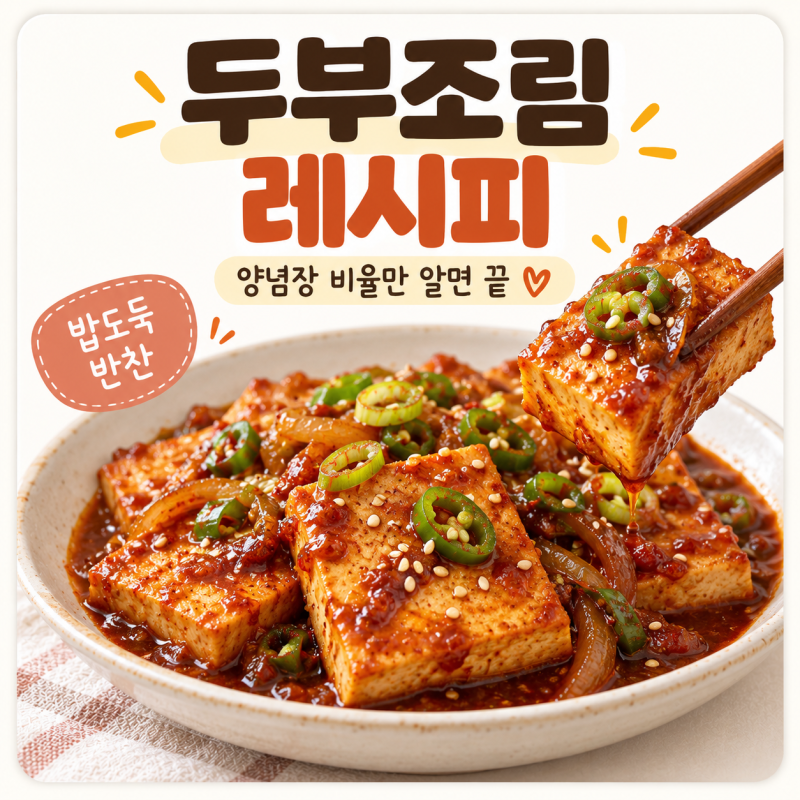 두부조림 레시피 양념장 비율만 알면 밥도둑 반찬 완성