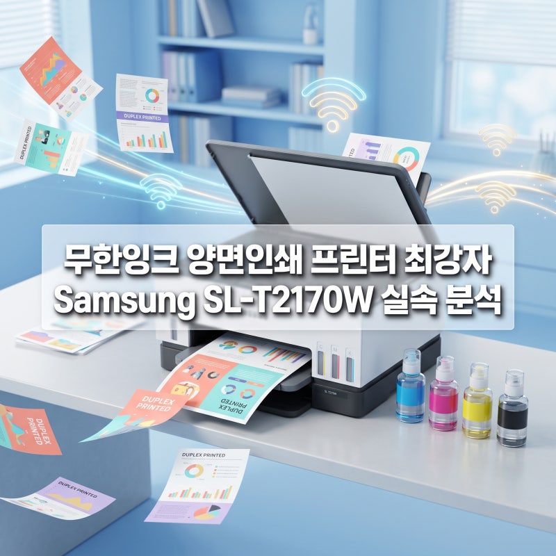 무한잉크 양면인쇄 프린터 최강자 삼성 SL-T2170W 실속 분석