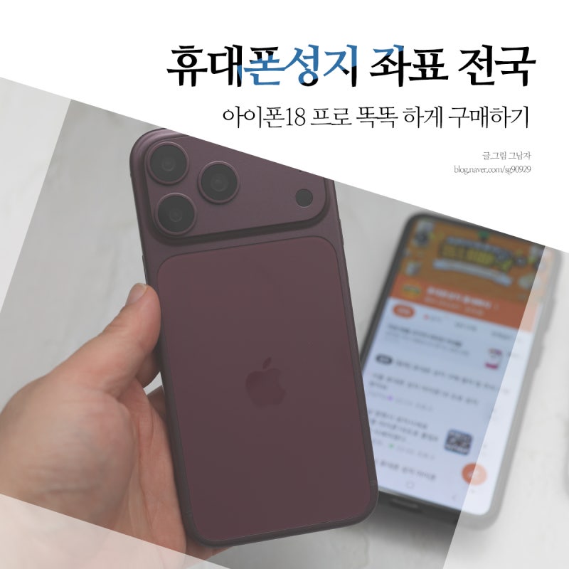 휴대폰성지 서울 좌표 아이폰18 프로 맥스 시세 보는법