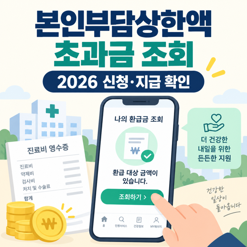본인부담상한액 초과금 조회 바로가기, 2026 신청·지급 확인방법