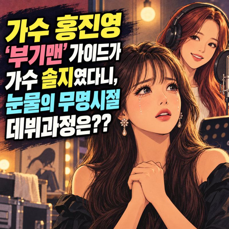 가수 홍진영 '부기맨' 가이드가 가수 솔지였다니, 눈물의 무명시절 데뷔과정은??