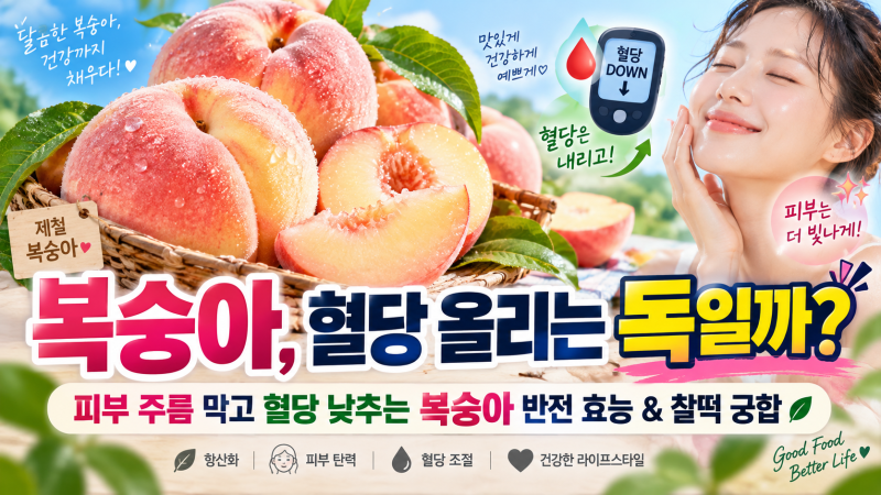 복숭아 먹으면 혈당 터진다? 의사들도 놀란 복숭아의 반전 효능 & 최고의 궁합