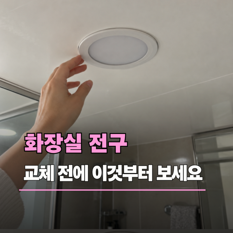 "화장실 전등, 갑자기 안 켜지나요?" 교체 전 먼저 확인하세요