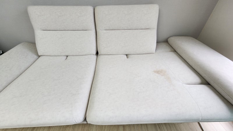 패브릭 쇼파 커피 얼룩 제거 및 습식케어 후기