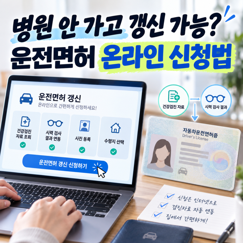 “신체검사 없이 인터넷 갱신?” 운전면허 적성검사 갱신 방법
