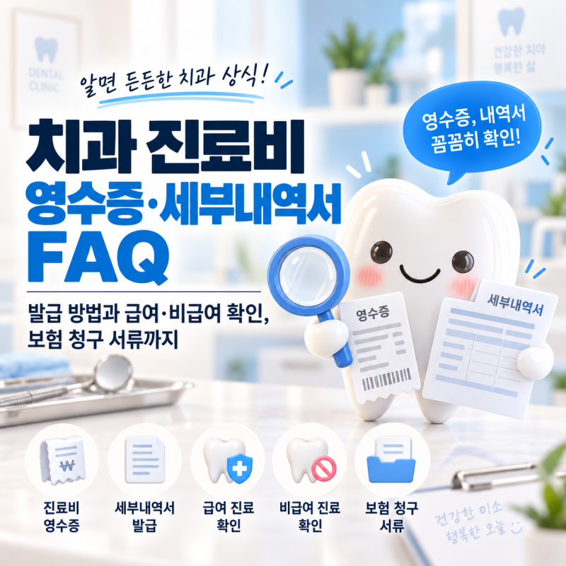 [일산미라클플란트치과] 치과 진료비 영수증·세부내역서 FAQ｜발급 방법과 급여·비급여 확....