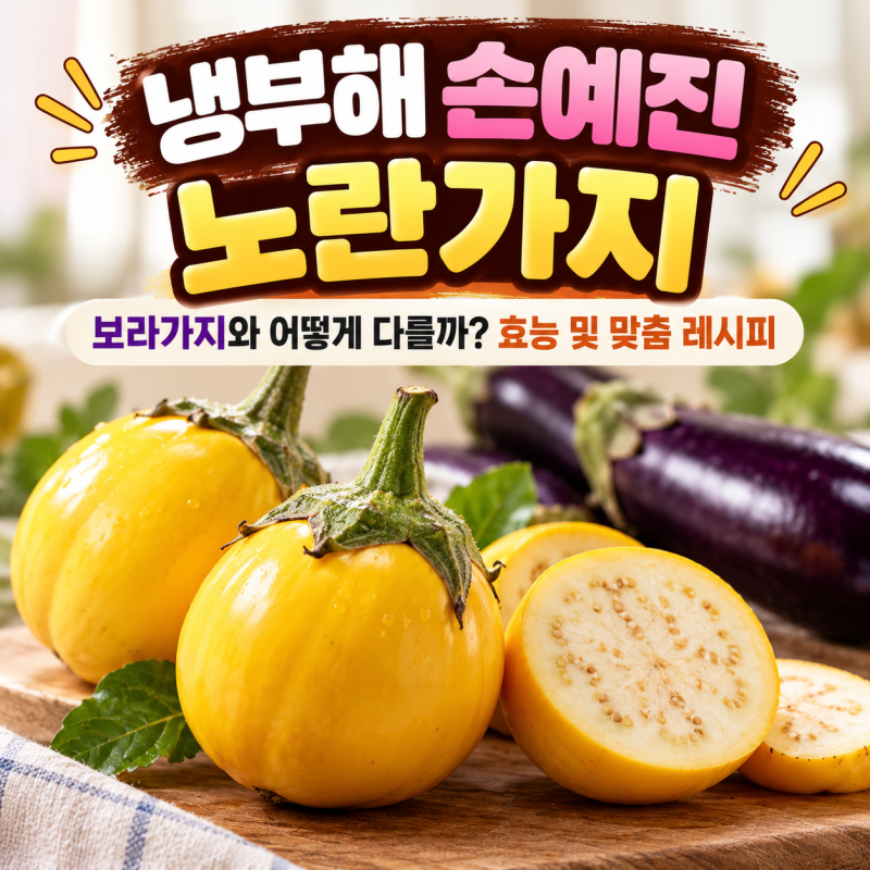 냉부해 손예진 지삼선 노란가지 | 보라가지와 어떻게 다를까? 효능 및 맞춤 레시피