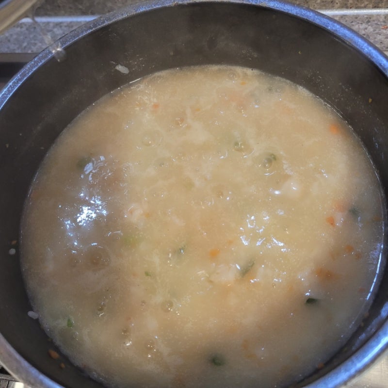 새우죽 끓이는법, 집에 있는 재료 사용했어요