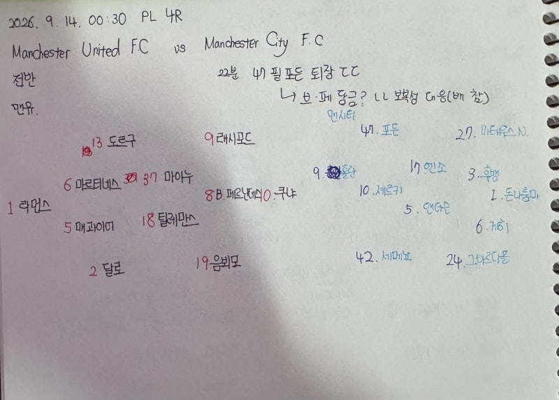 [해외축구 짧은평] 2026-27 시즌 9월 셋째주