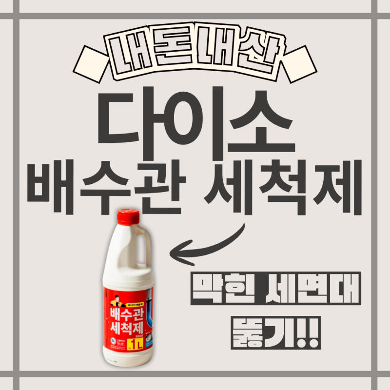 [내돈내산] 다이소 샤이린 배수관 세척제 (세면대 뚫기)