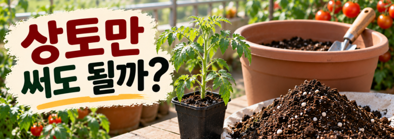 방울토마토 분갈이 흙, 원예용 상토만 사용해도 괜찮을까?