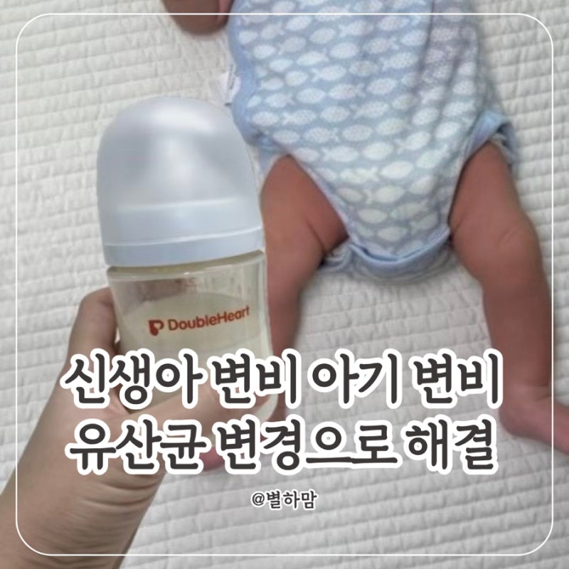 신생아 변비_아기 변비 토끼똥 유산균 변경으로 해결