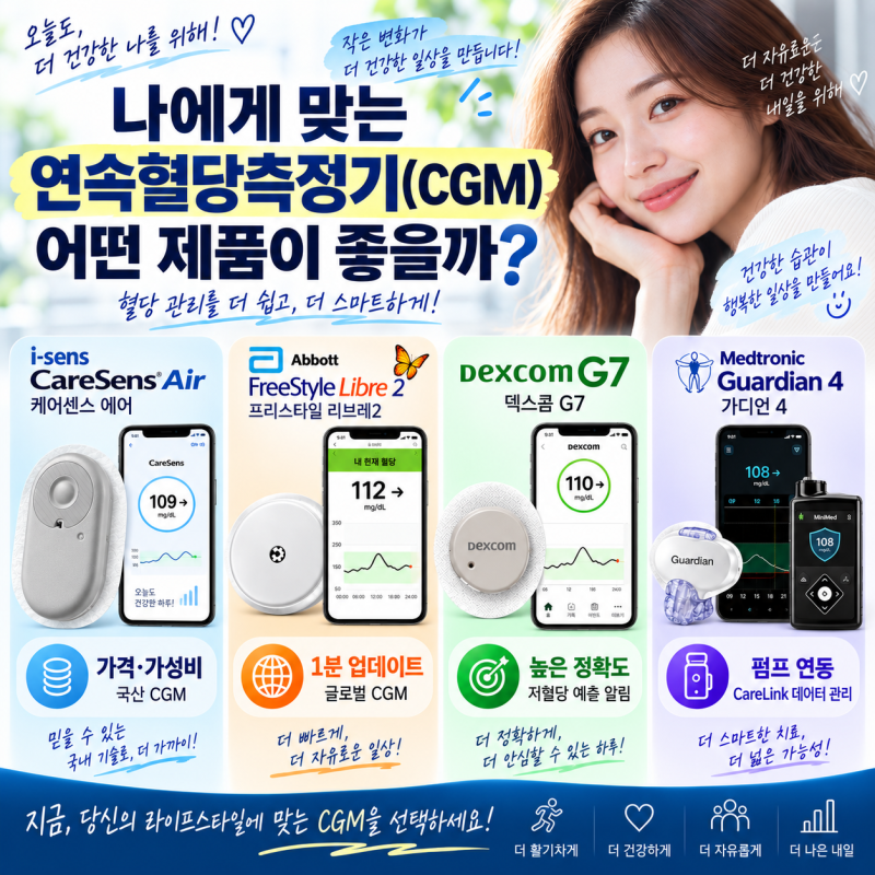 연속혈당측정기 추천 및 비교분석 총정리 - 아이센스 케어센스 에어·애보트 프리스타일 리....