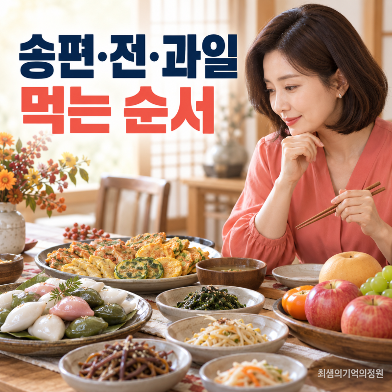 당뇨 환자 추석 음식 먹는 순서, 송편·전·과일 혈당 관리법