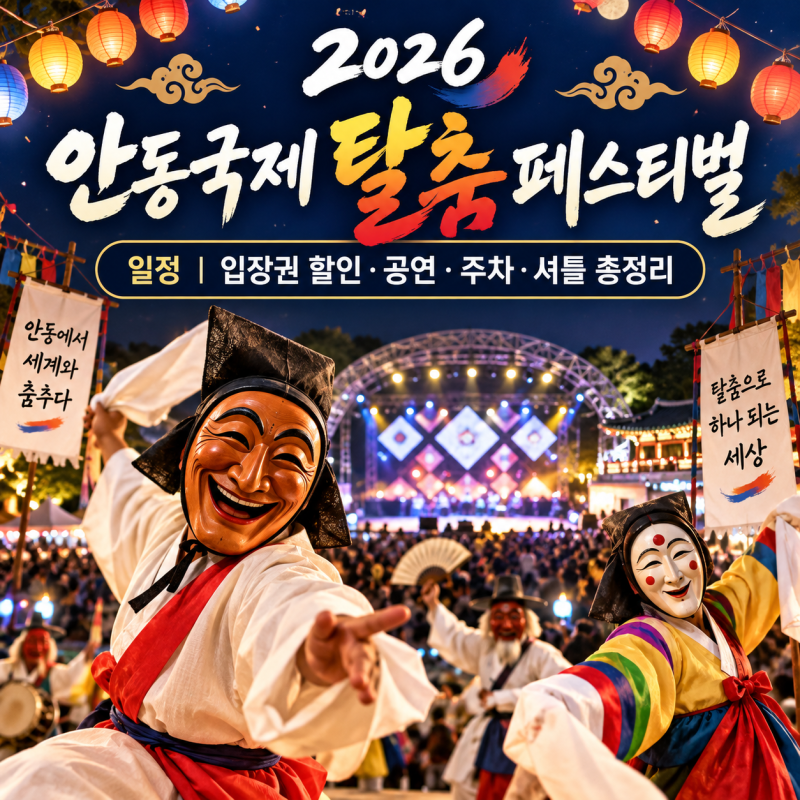 2026 안동국제탈춤페스티벌 일정｜입장권 할인·공연·주차·셔틀 총정리