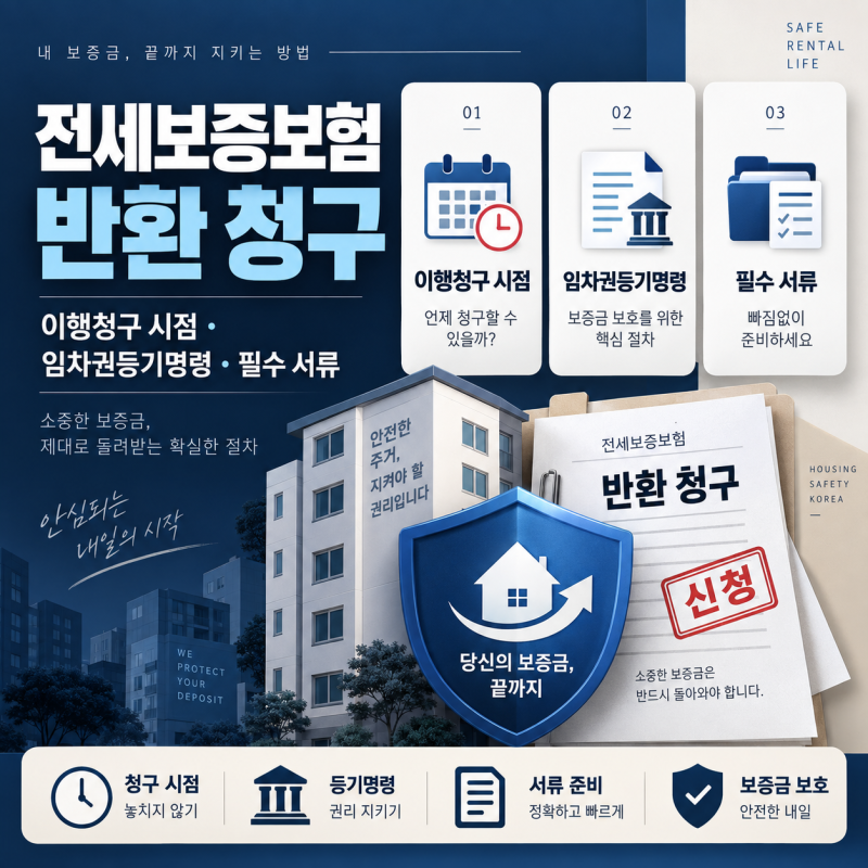 전세보증보험 반환 청구: 이행청구 시점·임차권등기명령·필수 서류