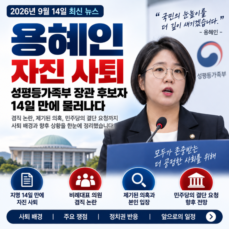 용혜인 자진 사퇴, 성평등가족부 장관 후보자 14일 만에 물러난 이유
